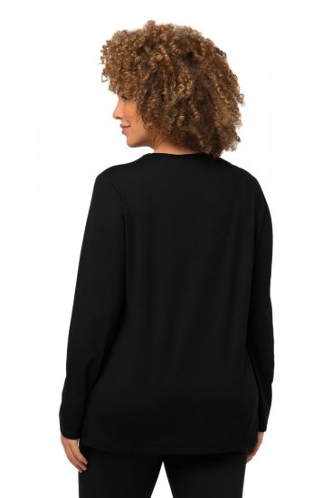 Ulla Popken 751623 Camisola de esqui de secagem rápida Preto - Roupa de esqui - 