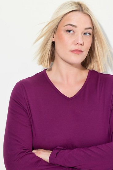 Ulla Popken 751623 Camisola de esqui de secagem rápida Rosa - Roupa de esqui - 