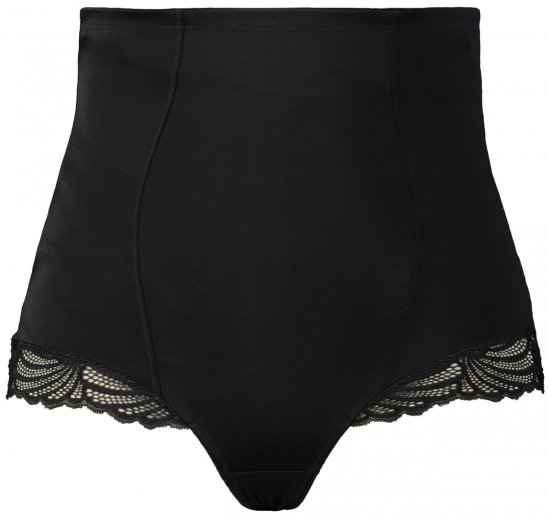 Ulla Popken 781632 Cuecas modeladoras de cintura alta Preto - Roupa modeladora - 
