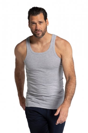 JP1880 782617 Camisola interior canelada Cinzento mesclado - Roupa Interior & natação - Roupa interior Homem Tamanhos Grandes