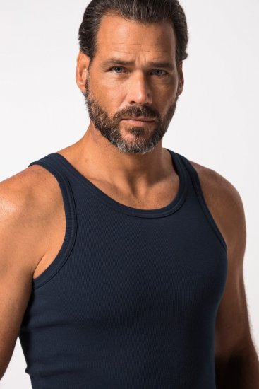 JP1880 782617 Camisola interior canelada Azul noite - Roupa Interior & natação - Roupa interior Homem Tamanhos Grandes