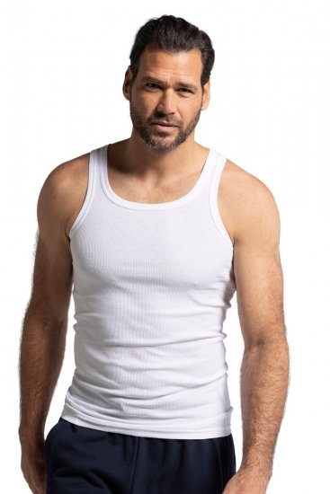 JP1880 782617 Camisola interior canelada Branco - Roupa Interior & natação - Roupa interior Homem Tamanhos Grandes