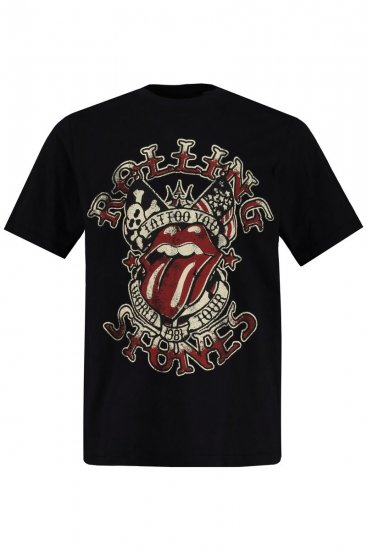 JP1880 Rolling Stones Graphic Comfort Fit Band T-Shirt Black - T-shirts - T-shirts Homem Tamanhos Grandes