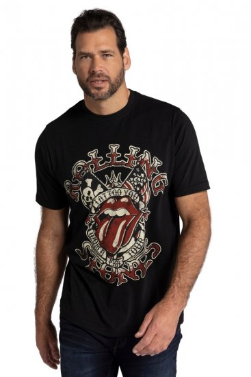 JP1880 Rolling Stones Graphic Comfort Fit Band T-Shirt Black - T-shirts - T-shirts Homem Tamanhos Grandes