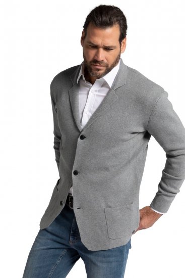 JP1880 Milano Flexnamic Blazer de malha Cinzento mesclado - Fatos - Fatos de Homem Tamanhos Grandes