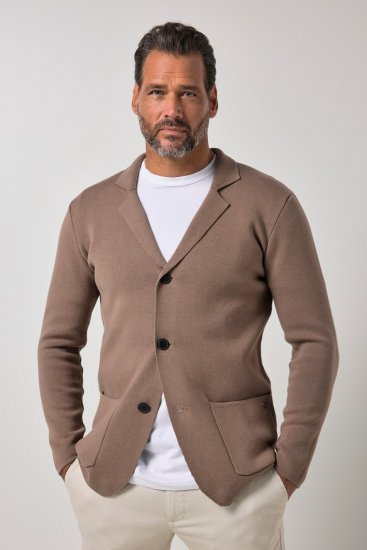JP1880 Milano Flexnamic Blazer de malha Castanho noz - Fatos - Fatos de Homem Tamanhos Grandes