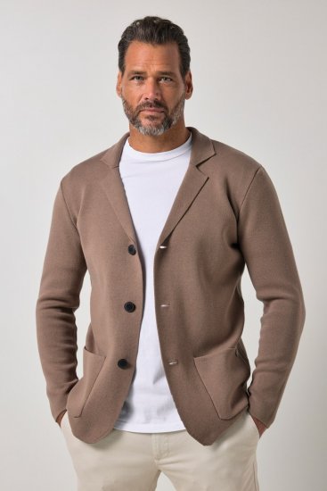 JP1880 Milano Flexnamic Blazer de malha Castanho noz - Fatos - Fatos de Homem Tamanhos Grandes