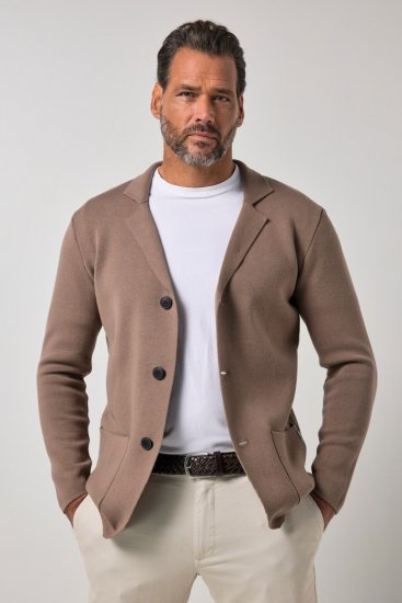JP1880 Milano Flexnamic Blazer de malha Castanho noz - Fatos - Fatos de Homem Tamanhos Grandes