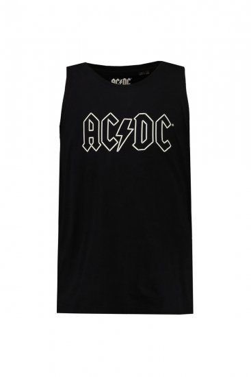 JP1880 AC/DC Graphic Comfort Fit Band Tank Top Black - T-shirts - T-shirts Homem Tamanhos Grandes