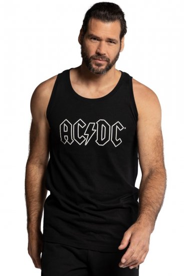 JP1880 AC/DC Graphic Comfort Fit Band Tank Top Black - T-shirts - T-shirts Homem Tamanhos Grandes