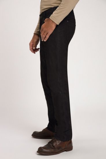 JP1880 Leather Pants Regular Fit Buffalo Nubuck Black - Jeans & calças - Jeans & Calças Tamanhos Grandes Homem
