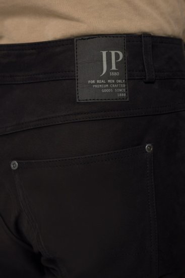 JP1880 Leather Pants Regular Fit Buffalo Nubuck Black - Jeans & calças - Jeans & Calças Tamanhos Grandes Homem