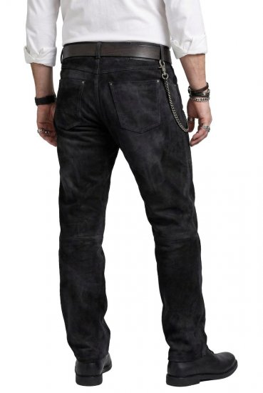 JP1880 Leather Pants Regular Fit Buffalo Nubuck Dark Brown - Jeans & calças - Jeans & Calças Tamanhos Grandes Homem