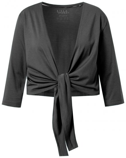 Ulla Popken 794514 Bolero de jersey com nó Antracite - Boleros - 