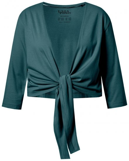 Ulla Popken 794514 Bolero de jersey com nó Petróleo - Boleros - 