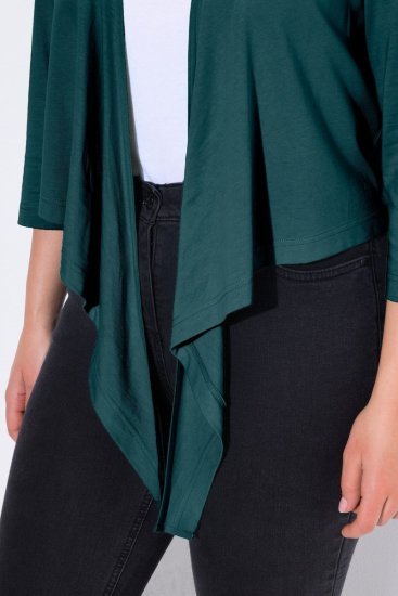 Ulla Popken 794514 Bolero de jersey com nó Petróleo - Boleros - 