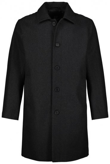 JP1880 795116 Casaco impermeável em lã misturada Antracite TALL - TALL casacos - Casacos TALL para homens altos