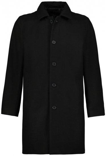 JP1880 795116 Casaco impermeável em lã misturada Preto TALL - TALL casacos - Casacos TALL para homens altos