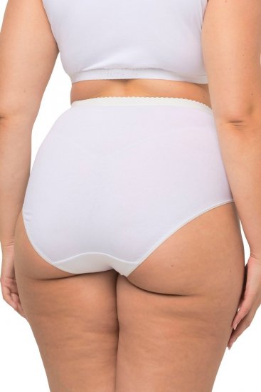 Ulla Popken 795269 Cuecas de cintura alta pack de 3 Branco - Cuecas - 