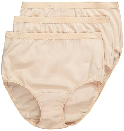 Ulla Popken 795269 Cuecas de cintura alta pack de 3 Branco sujo - Cuecas - 