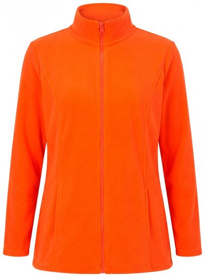Ulla Popken 796970 Casaco polar leve Vermelho alaranjado - Roupa polar - 