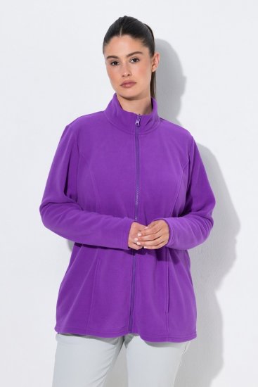 Ulla Popken 796970 Casaco polar leve Roxo escuro - Roupa polar - 