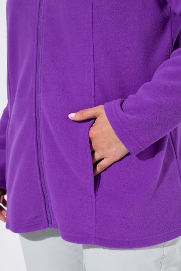 Ulla Popken 796970 Casaco polar leve Roxo escuro - Roupa polar - 