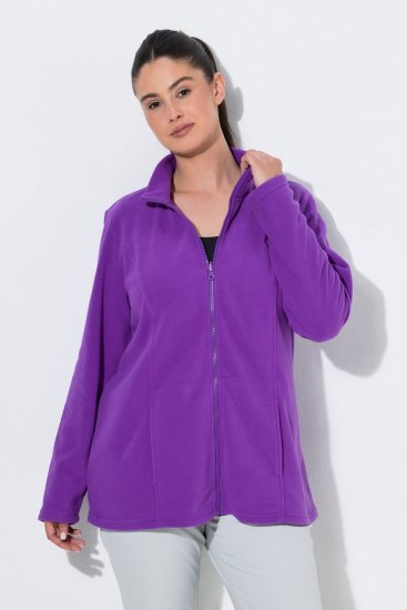 Ulla Popken 796970 Casaco polar leve Roxo escuro - Roupa polar - 