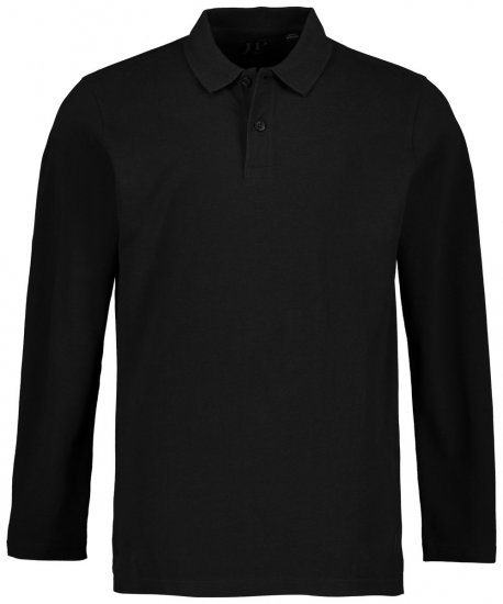 JP1880 799230 Polo de manga comprida Preto - Pólos - Pólos Tamanhos Grandes Homem