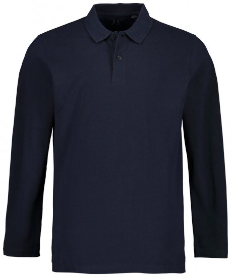 JP1880 799230 Polo de manga comprida Azul-marinho - Pólos - Pólos Tamanhos Grandes Homem