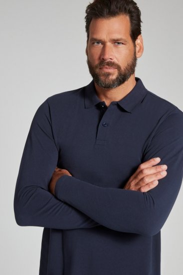JP1880 799230 Polo de manga comprida Azul-marinho - Pólos - Pólos Tamanhos Grandes Homem