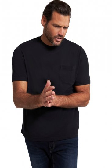 JP1880 799997 T-shirt com bolso no peito Preto - T-shirts - T-shirts Homem Tamanhos Grandes