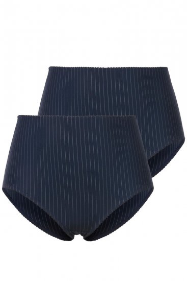 Ulla Popken 800279 Cuecas às riscas pack de 2 Azul-marinho - Cuecas - 