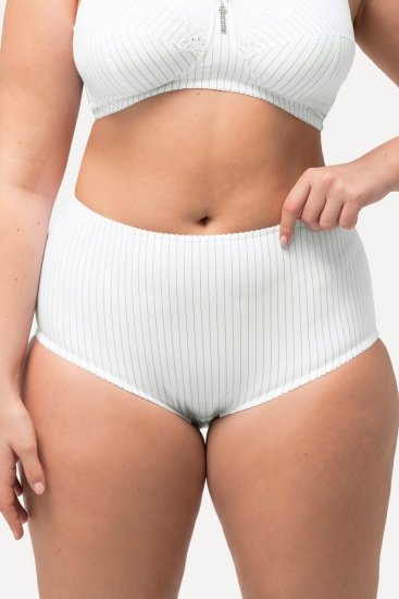 Ulla Popken 800279 Cuecas às riscas pack de 2 Branco - Cuecas - 