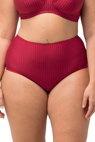 Ulla Popken 800279 Cuecas às riscas pack de 2 Bordô - Cuecas - 