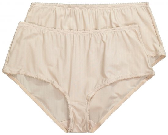 Ulla Popken 800279 Cuecas às riscas pack de 2 Branco sujo - Cuecas - 