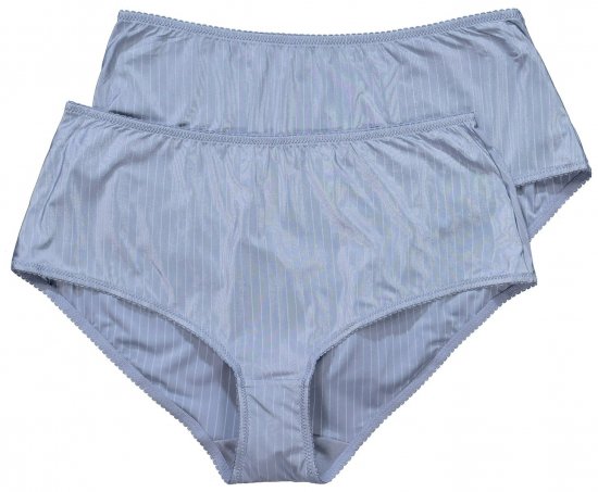 Ulla Popken 800279 Cuecas às riscas pack de 2 Azul claro - Cuecas - 