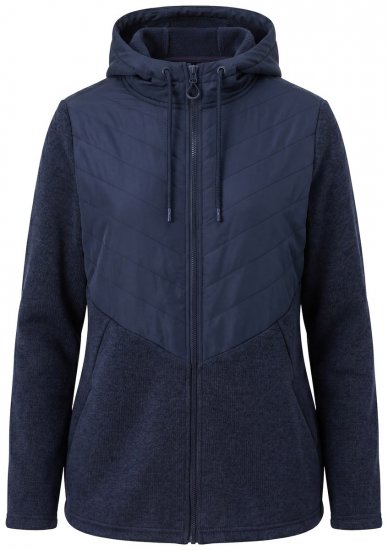 Ulla Popken 800400 Casaco forrado a polar Azul-marinho - Roupa polar - 