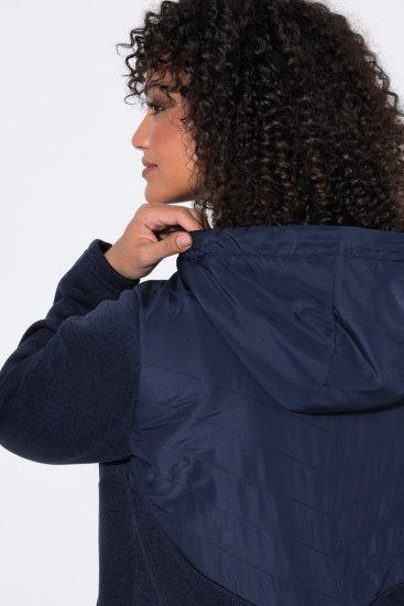 Ulla Popken 800400 Casaco forrado a polar Azul-marinho - Roupa polar - 