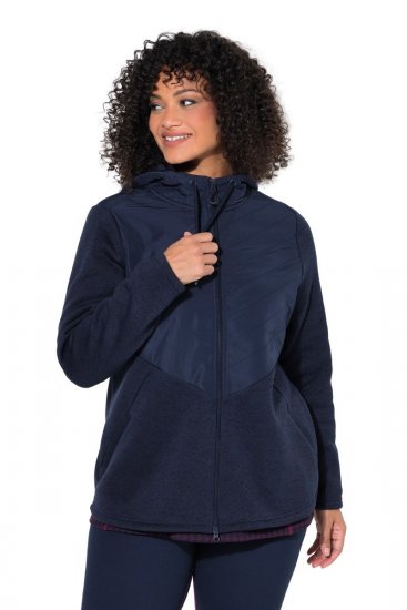 Ulla Popken 800400 Casaco forrado a polar Azul-marinho - Roupa polar - 