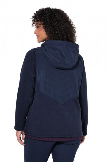 Ulla Popken 800400 Casaco forrado a polar Azul-marinho - Roupa polar - 