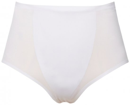 Ulla Popken 800498 Cuecas modeladoras de cintura alta Branco - Roupa modeladora - 