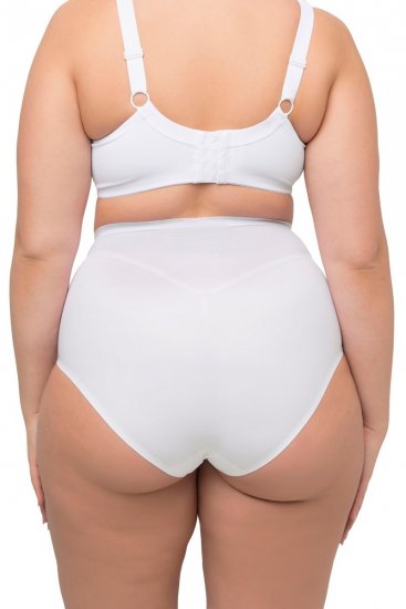 Ulla Popken 800498 Cuecas modeladoras de cintura alta Branco - Roupa modeladora - 