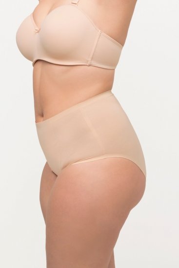 Ulla Popken 800498 Cuecas modeladoras de cintura alta Champanhe - Roupa modeladora - 