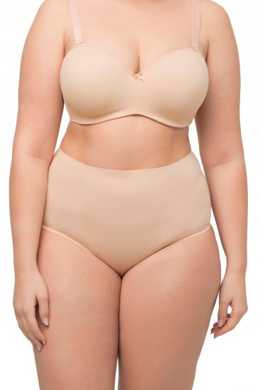 Ulla Popken 800498 Cuecas modeladoras de cintura alta Champanhe - Roupa modeladora - 