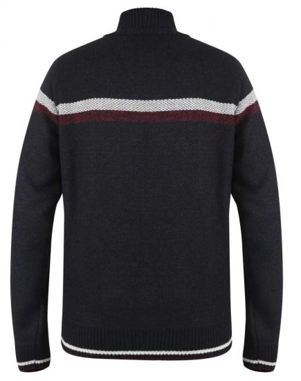 D555 Dennington Navy Jumper With Bonded Fleece Lining And Pocket - Sweatshirts & hoodies - Sweatshirt & Camisolas com Capuz tamanhos grandes
