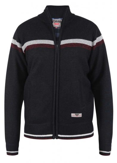 D555 Dennington Navy Jumper With Bonded Fleece Lining And Pocket - Sweatshirts & hoodies - Sweatshirt & Camisolas com Capuz tamanhos grandes