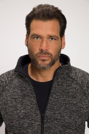 JAY-PI Knitted Fleece Jacket Gray - Casacos - Casacos Homem Tamanhos Grandes