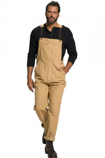 JP1880 802501 Jardineiras com suspensórios elásticos Camel - Jeans & calças - Jeans & Calças Tamanhos Grandes Homem