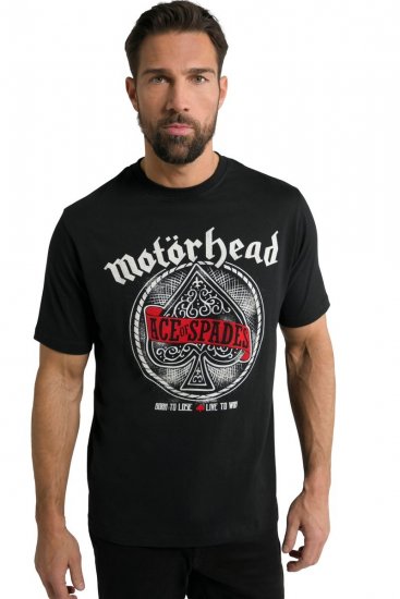 JP1880 Motörhead ACE Graphic Comfort Fit Band T-Shirt Black - T-shirts - T-shirts Homem Tamanhos Grandes
